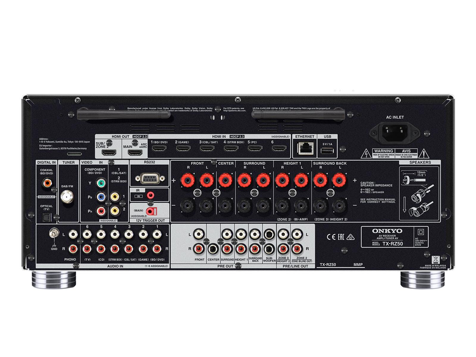 OnkyoTX-RZ50 9,2 AV-Receiver schwarz + Audioquest NRG X 1,8m