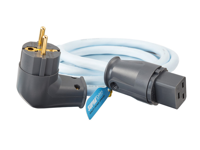 Supra Cables LoRad 2,5 MKII Netzkabel – 1 Meter, EU-Stecker, Abgeschirmt Für Geringe Strahlung