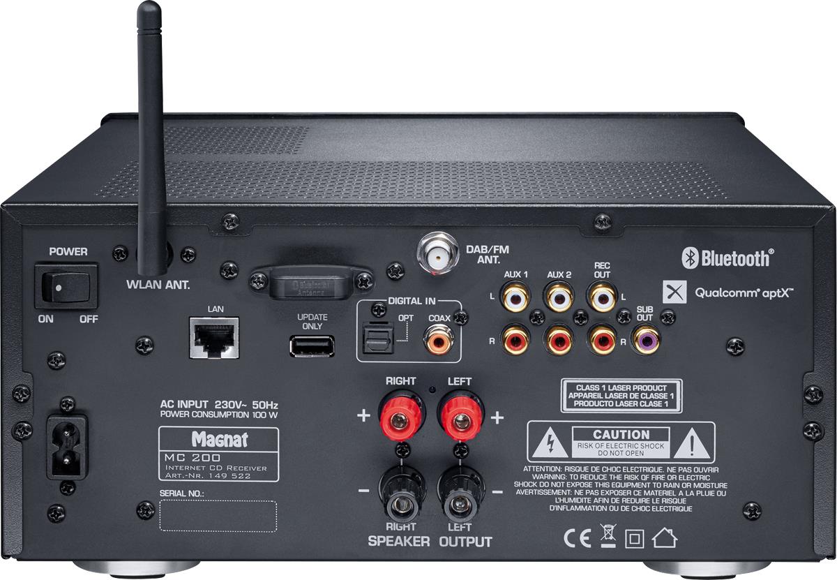 Magnat MC 200 Netzwerk-Receiver,Internetradio, DAB+, Bluetooth