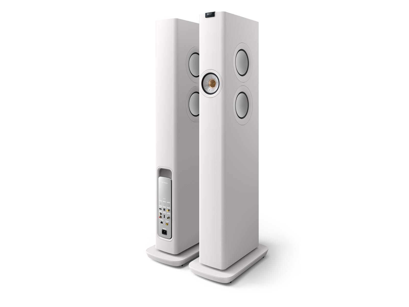 KEF LS60 wireless Standlautsprecher (Paarpreis) Mineral Weiß